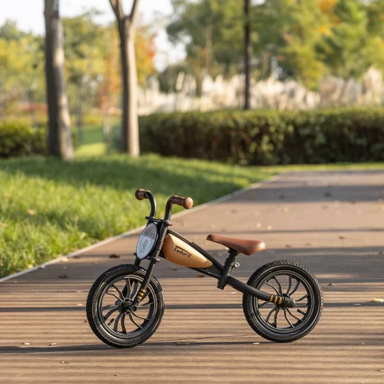 Bicicleta fara pedale Balance Bike QPlay Feduro Bej