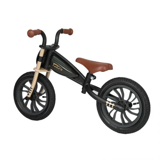 Bicicleta copii Balance QPlay Feduro Negru-Auriu Bicicleta copii Balance QPlay Feduro Negru-Auriu