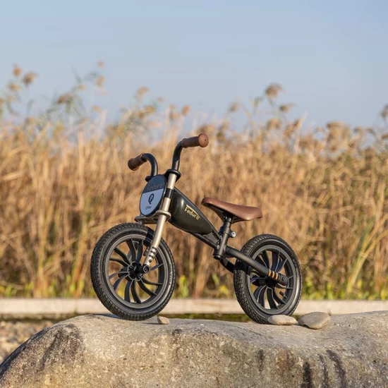 Bicicleta copii Balance QPlay Feduro Negru-Auriu Bicicleta copii Balance QPlay Feduro Negru-Auriu