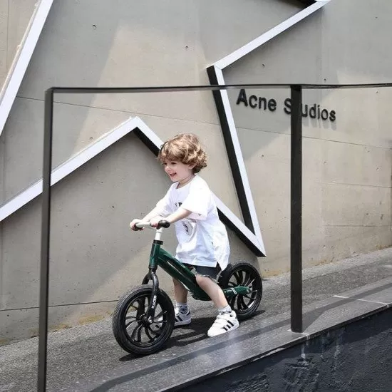 Bicicleta fara pedale Balance bike QPlay Racer Verde Bicicleta fara pedale Balance bike QPlay Racer Verde