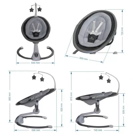 Balansoar multifunctional Coccolle Freya Anthracite Balansoar multifunctional Coccolle Freya Anthracite