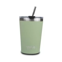 Cana termoizolanta cu pai Nava 450 ml verde