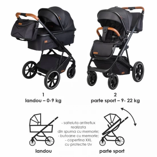 Carucior modular 2 in 1 Coccolle Nessia Diamond black+Balansoar bebelusi Coccolle Velio Butternut Cadou Carucior modular 2 in 1 Coccolle Nessia Diamond black+Balansoar bebelusi Coccolle Velio Butternut Cadou