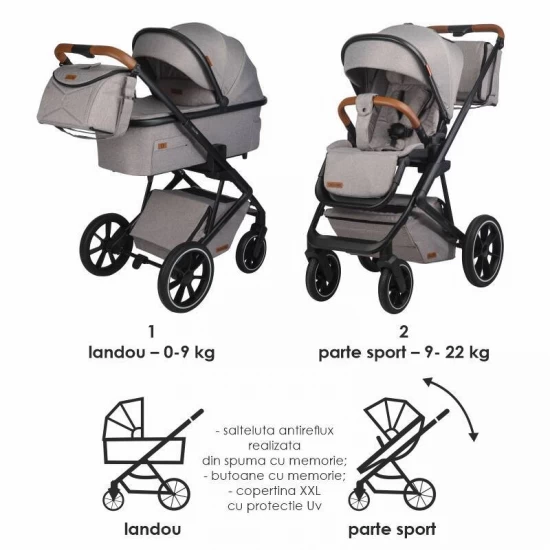 Carucior modular 2 in 1 Coccolle Nessia Lunar Rock+Balansoar bebelusi Coccolle Velio Butternut Cadou Carucior modular 2 in 1 Coccolle Nessia Lunar Rock+Balansoar bebelusi Coccolle Velio Butternut Cadou