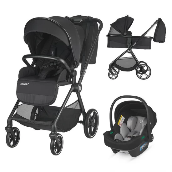 Carucior modular 3 in 1 Coccolle Lissia Anthracite+Scoica auto iSize Coccolle Knox Greystone Carucior modular 3 in 1 Coccolle Lissia Anthracite+Scoica auto iSize Coccolle Knox Greystone