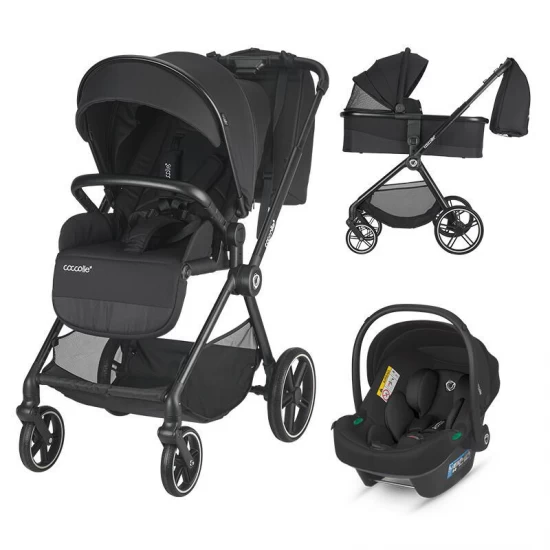 Carucior modular 3 in 1 Coccolle Lissia Anthracite+Scoica auto iSize Coccolle Knox Black Carucior modular 3 in 1 Coccolle Lissia Anthracite+Scoica auto iSize Coccolle Knox Black