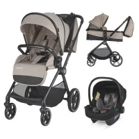 Carucior modular 3 in 1 Coccolle Lissia Butternut Beige+Scoica auto iSize Coccolle Knox Anthracite