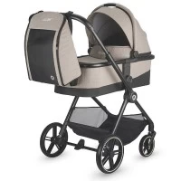 Carucior modular 3 in 1 Coccolle Lissia Butternut Beige+Scoica auto iSize Coccolle Knox Anthracite