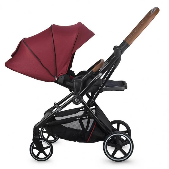 Carucior modular 3 in 1 Coccolle Saliara Cabernet+ Scoica auto iSize Coccolle Knox Black