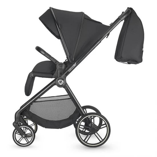 Carucior modular 4 in 1 Coccolle Lissia Anthracite cu Scoica auto iSize Coccolle Knox Black si Baza isofix iSize Coccolle Knox
