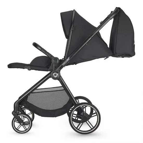 Carucior modular 4 in 1 Coccolle Lissia Anthracite cu Scoica auto iSize Coccolle Knox Black si Baza isofix iSize Coccolle Knox