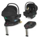 Carucior modular 4 in 1 Coccolle Lissia Butternut Beige cu Scoica auto iSize Coccolle Knox Black si Baza isofix iSize Coccolle Knox