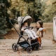 Carucior modular 4 in 1 Coccolle Lissia Butternut Beige cu Scoica auto iSize Coccolle Knox Black si Baza isofix iSize Coccolle Knox