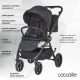 Carucior modular 4 in 1 Coccolle Serry Jet black cu Scoica auto iSize Coccolle Knox Black si Baza isofix iSize Coccolle Knox