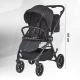 Carucior modular 4 in 1 Coccolle Serry Jet black cu Scoica auto iSize Coccolle Knox Black si Baza isofix iSize Coccolle Knox