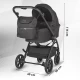 Carucior modular 4 in 1 Coccolle Serry Jet black cu Scoica auto iSize Coccolle Knox Black si Baza isofix iSize Coccolle Knox
