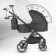 Carucior modular 4 in 1 Coccolle Serry Jet black cu Scoica auto iSize Coccolle Knox Black si Baza isofix iSize Coccolle Knox