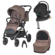 Carucior modular 4 in 1 Coccolle Serry Light Taupe cu Scoica auto iSize Coccolle Knox Black si Baza isofix iSize Coccolle Knox