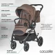 Carucior modular 4 in 1 Coccolle Serry Light Taupe cu Scoica auto iSize Coccolle Knox Black si Baza isofix iSize Coccolle Knox
