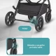 Carucior modular 4 in 1 Coccolle Serry Light Taupe cu Scoica auto iSize Coccolle Knox Black si Baza isofix iSize Coccolle Knox