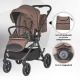 Carucior modular 4 in 1 Coccolle Serry Light Taupe cu Scoica auto iSize Coccolle Knox Black si Baza isofix iSize Coccolle Knox