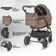 Carucior modular 4 in 1 Coccolle Serry Light Taupe cu Scoica auto iSize Coccolle Knox Black si Baza isofix iSize Coccolle Knox