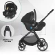 Carucior modular 4 in 1 Coccolle Serry Light Taupe cu Scoica auto iSize Coccolle Knox Black si Baza isofix iSize Coccolle Knox