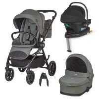 Carucior modular 4 in 1 Coccolle Serry Moss green cu Scoica auto iSize Coccolle Knox Black si Baza isofix iSize Coccolle Knox