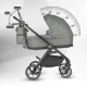 Carucior modular 4 in 1 Coccolle Serry Moss green cu Scoica auto iSize Coccolle Knox Black si Baza isofix iSize Coccolle Knox