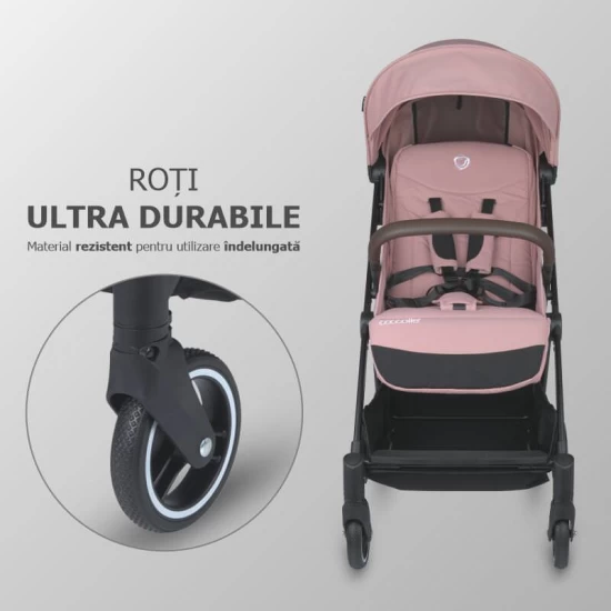 Carucior sport cu pliere automata si copertina UV50 Coccolle Melia Blush Rose
