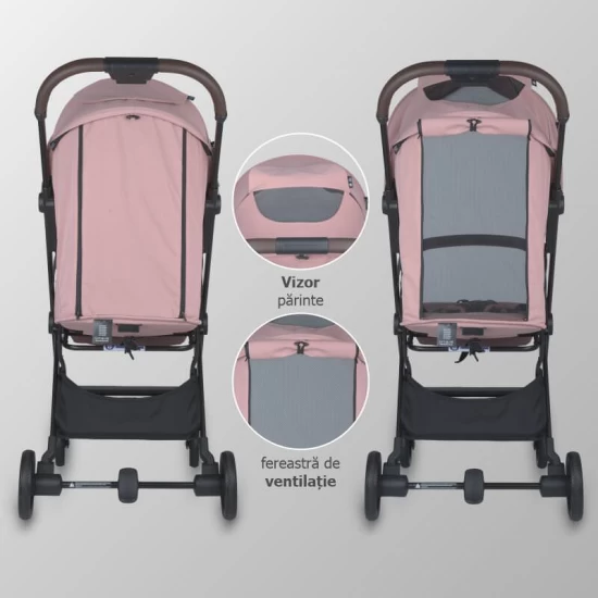 Carucior sport cu pliere automata si copertina UV50 Coccolle Melia Blush Rose