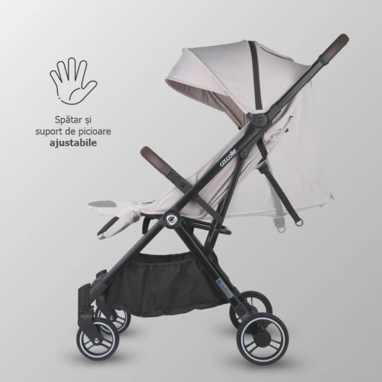 Carucior sport cu pliere automata si copertina cu protectie UV50 Coccolle Melia Pearl Mist