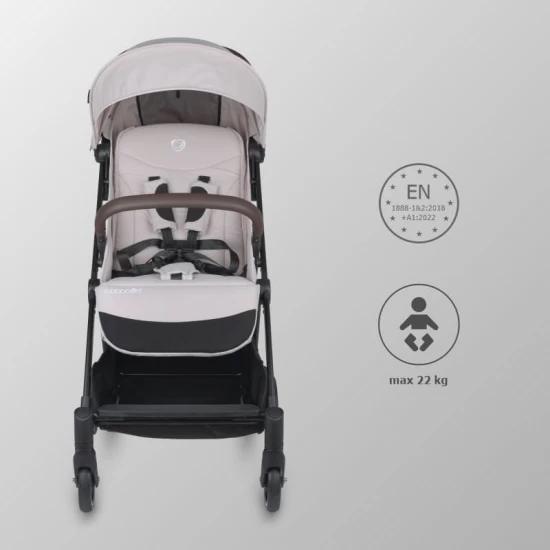 Carucior sport cu pliere automata si copertina cu protectie UV50 Coccolle Melia Pearl Mist