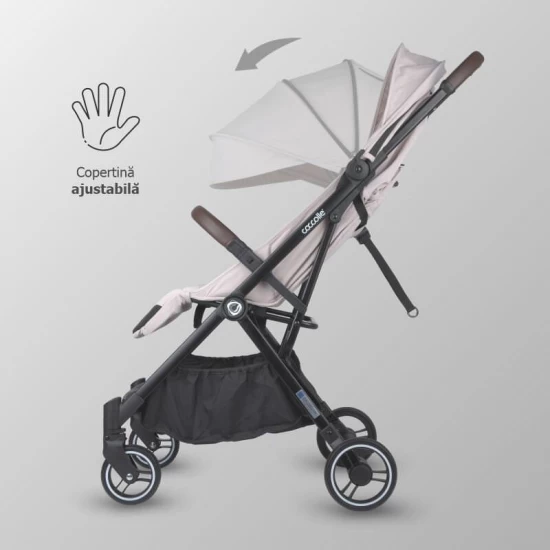 Carucior sport cu pliere automata si copertina cu protectie UV50 Coccolle Melia Pearl Mist