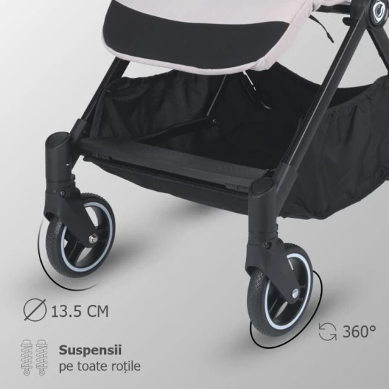 Carucior sport cu pliere automata si copertina cu protectie UV50 Coccolle Melia Pearl Mist