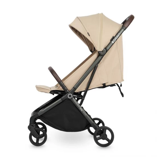 Carucior sport cu pliere automata si spatar reglabil Qplay Grav Bej