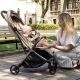 Carucior sport cu pliere automata si spatar reglabil Qplay Grav Bej