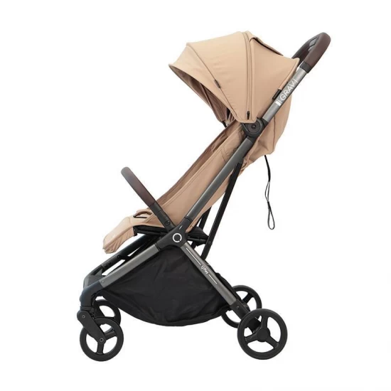 Carucior sport cu pliere automata si spatar reglabil Qplay Grav Bej