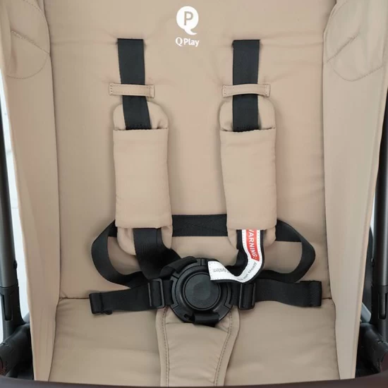 Carucior sport cu pliere automata si spatar reglabil Qplay Grav Bej