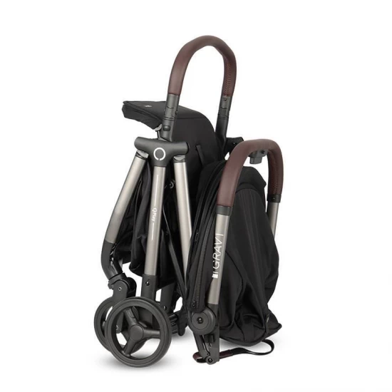Carucior sport cu pliere automata si spatar reglabil Qplay Grav Negru