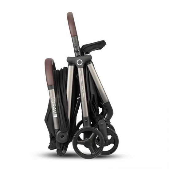 Carucior sport cu pliere automata si spatar reglabil Qplay Grav Negru