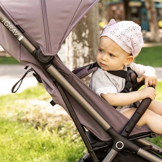 Carucior sport cu pliere automata si spatar reglabil Qplay Grav Violet