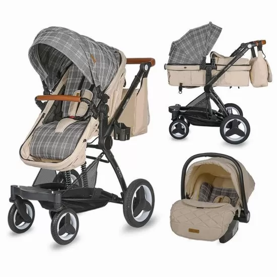 Carucior transformabil 3 in 1 Coccolle Ambra Safari Beige Carucior transformabil 3 in 1 Coccolle Ambra Safari Beige