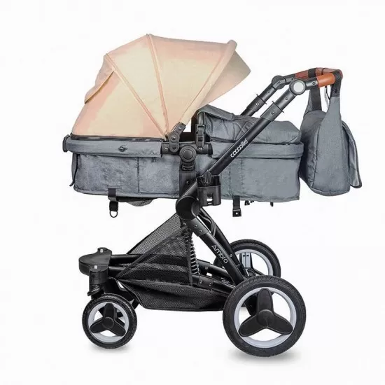 Carucior transformabil 3 in 1 Coccolle Ambra Safari Beige 2021 Carucior transformabil 3 in 1 Coccolle Ambra Safari Beige 2021