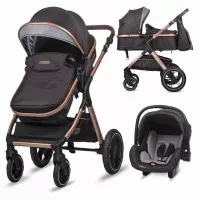 Carucior transformabil 3 in 1 Coccolle Melora Diamond Black