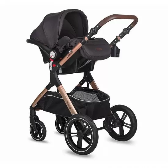 Carucior transformabil 3 in 1 Coccolle Melora Diamond Black Carucior transformabil 3 in 1 Coccolle Melora Diamond Black