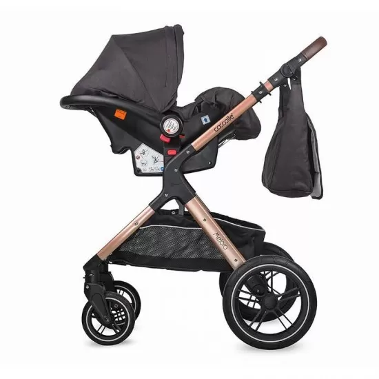 Carucior transformabil 3 in 1 Coccolle Melora Diamond Black Carucior transformabil 3 in 1 Coccolle Melora Diamond Black