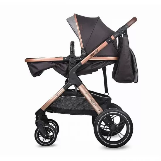 Carucior transformabil 3 in 1 Coccolle Melora Diamond Black Carucior transformabil 3 in 1 Coccolle Melora Diamond Black