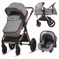 Carucior transformabil 3 in 1 Coccolle Melora Moonlit Grey