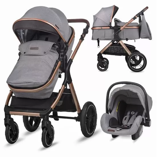 Carucior transformabil 3 in 1 Coccolle Melora Moonlit Grey Carucior transformabil 3 in 1 Coccolle Melora Moonlit Grey